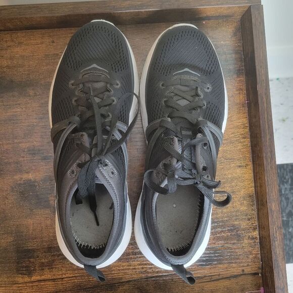 Hoka One One Women Ultra Marathon Cushioned Running Shoes Tivra Black 9 - Picture 3 of 5